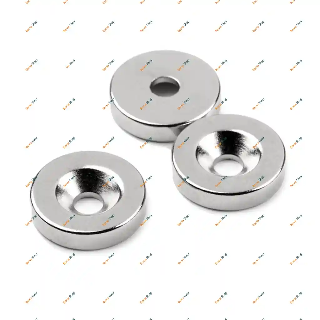 آهنربا نئودیمیوم کونیک N35 مدل D15×d4d7.5×5