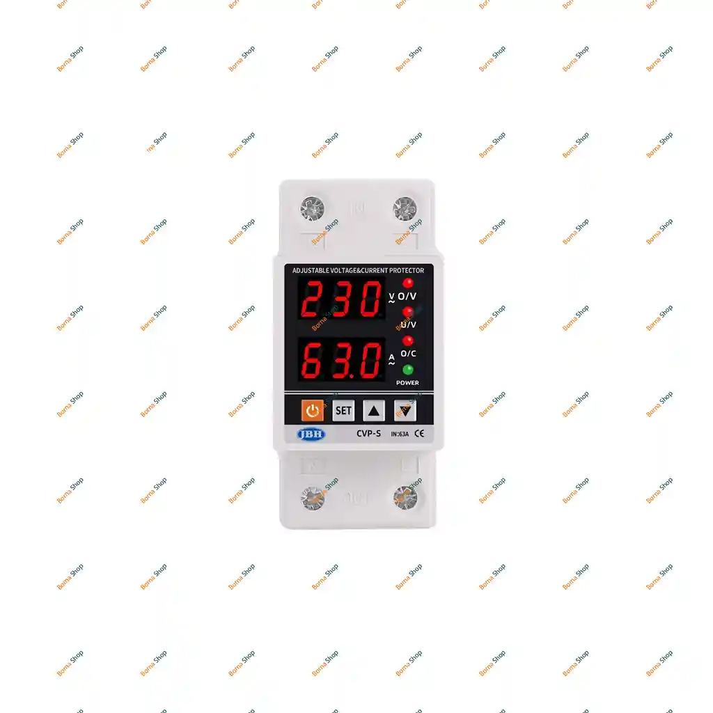 محافظ ولتاژ و جریان تکفاز 63 آمپر JBH مدل CVP-S